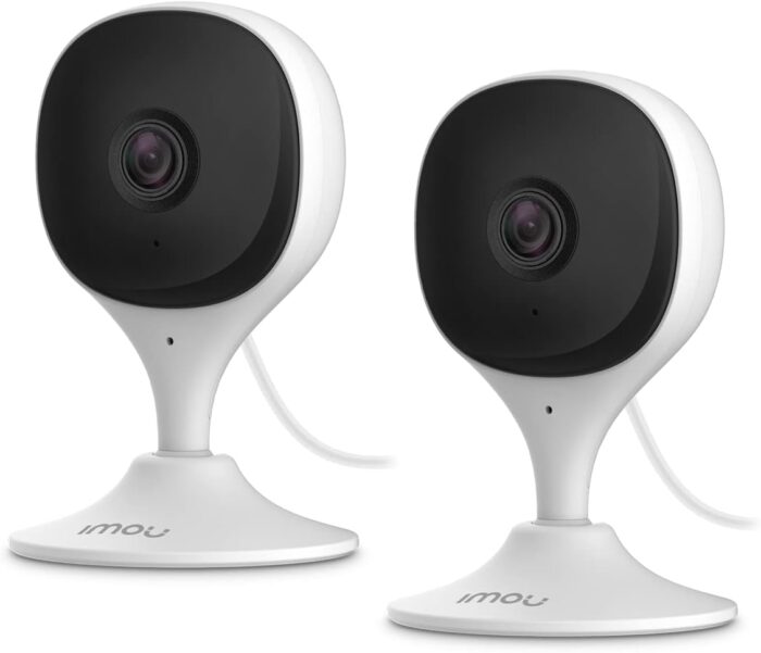 Imou Home Security Camera 2 Pack 1080P Baby Monitor with Night Vision, 2-Way Audio, Human Detection, Sound Detection, Plug in WiFi Indoor Camera Dog Cam with App, 2.4G Wi-Fi Only, Works with Alexa