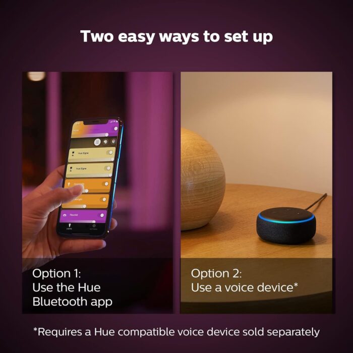 Philips Hue Bloom Smart Table Lamp, White - White and Color Ambiance LED Color-Changing Light - 1 Pack - Control with Hue App - Compatible with Alexa, Google Assistant, and Apple Homekit - Image 2