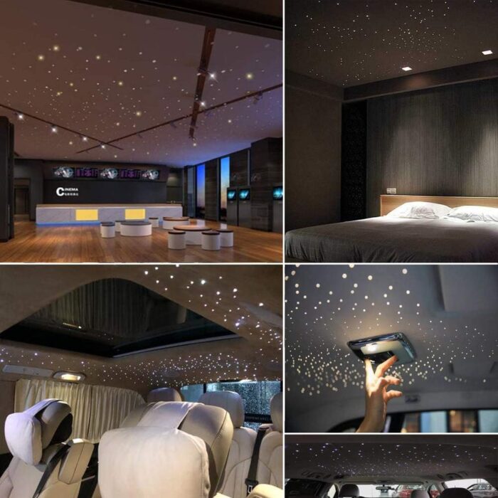 AKEPO 10W Twinkle Fiber Optic Lights kit APP Control with Music Mode for Star Ceiling Sky Light Car Home Use, RGBW Light Engine+Optical Fiber Cable 460pcs of 9.8ft/3m(0.03+0.04+0.06in)+28key Remote - Image 7