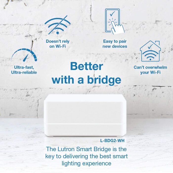 Lutron Caseta Smart Lighting Kit w/ Hub, Original Dimmer Switch, & Pico Remote, for LED Bulbs, Works w/ Alexa, Apple Homekit, Google Home, 150W Single-Pole/3-Way, No Neutral Required, P-BDG-PKG1W - Image 6