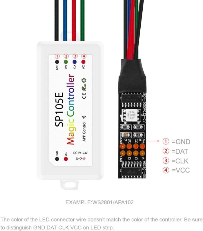 BTF-LIGHTING Wireless Bluetooth Controller SP105E iOS/Android APP for WS2811 WS2812B WS2815 WS2813 WS2801 SK6812 WS2815 SK9822 APA102 etc LED Strip Pixel Fairy String Module Panel Light - Image 3