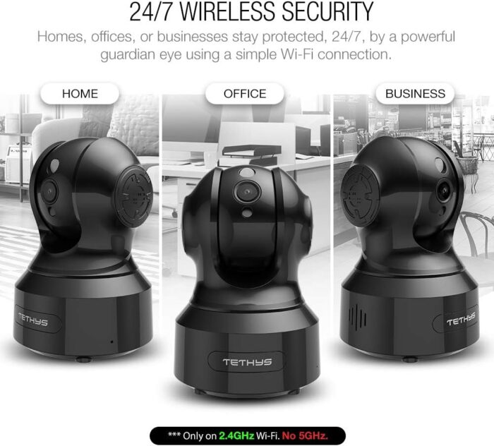 TETHYS Wireless Security Camera 1080P Indoor [Work with Alexa] Pan/Tilt WiFi Smart IP Camera Dome Surveillance System w/Night Vision,Motion Detection,2-Way Audio,Cloud for Home,Business, Baby Monitor - Image 7