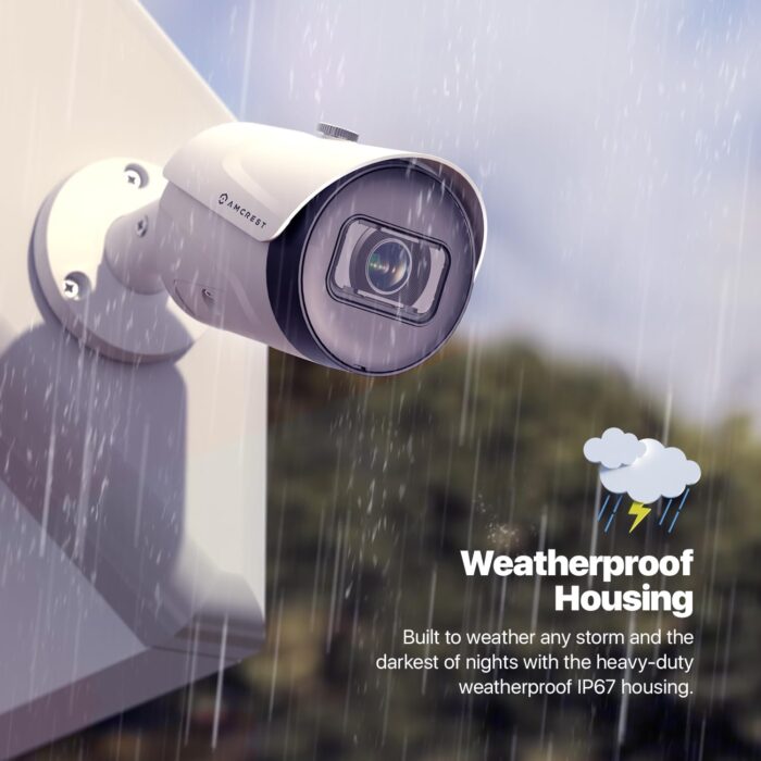 Amcrest 4K (8MP) IP POE Camera, UltraHD Outdoor Bullet, 3840x2160, 98ft NightVision, 125° FOV, IP67, MicroSD (256GB), Human & Vehicle Detection, Tripwire & Intrusion, (IP8M-2496EW-AI-V3) - Image 6