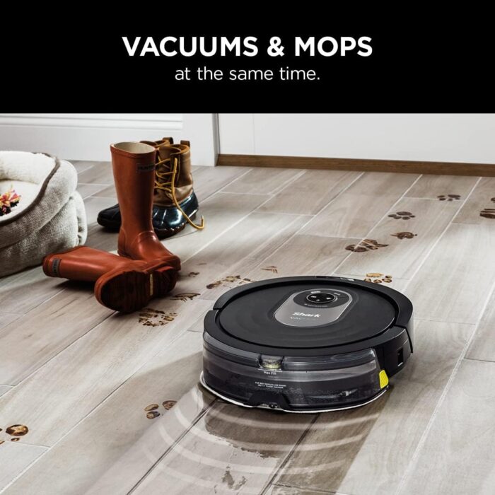 Shark AI Robot Vacuum & Mop with Self-Cleaning Brushroll for Floors, Carpet Black/Silver (RV2001WD) With LiDAR Navigation - Image 2