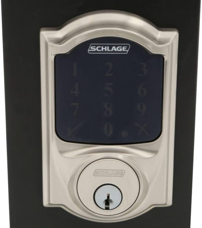 Schlage Lock Company Connect Camelot Satin Nickel Touchscreen Deadbolt with Alarm - Image 4