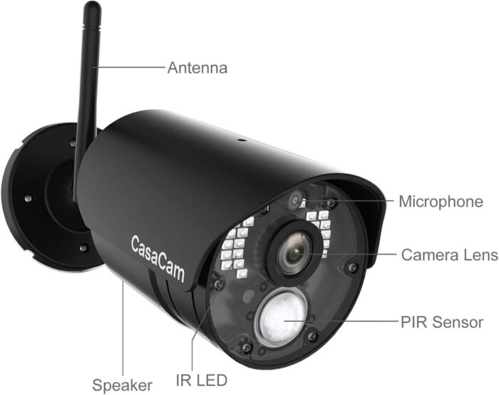 VC800 AC Powered HD Night-Vision Camera for VS802 and VS1002 7" Wireless Security System (add-on Camera) - Image 3