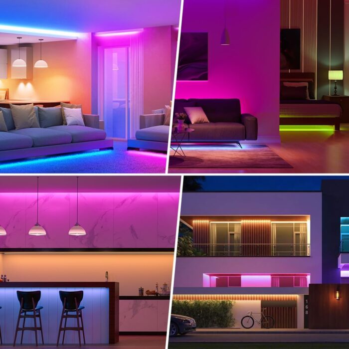 BTF-LIGHTING RGBCCT 5 Colors in 1 LED Tape Lights 5050SMD RGBWW RGB+Dimmable Color Temperature 2700K-6500K 16.4ft 60Pixel/m 300LED IP65 DC12V White PCB for Home Decoration(No Adapter or Controller) - Image 7
