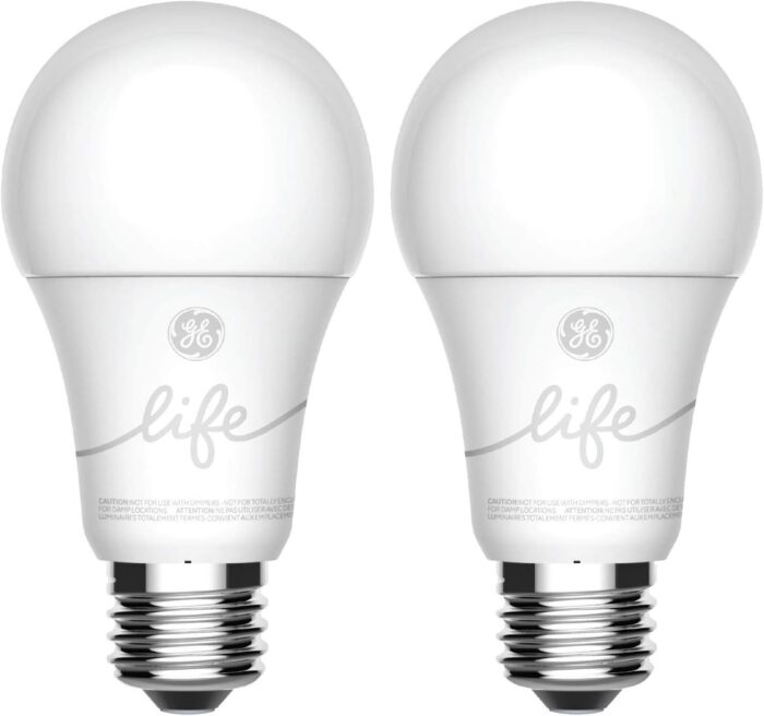 GE Lighting CYNC Smart Light Bulbs, Bluetooth Enabled, Alexa and Google Home Compatible, Soft White (2Pack), Packaging May Vary