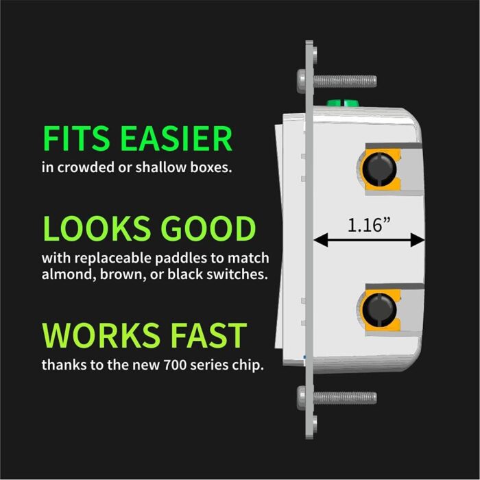 Zooz 800 Series Z-Wave Long Range S2 On Off Switch ZEN76 800LR, White | Simple Direct 3-Way and 4-Way Solution (Works with Regular Switches, No Aux Switch Needed) | Z-Wave Hub Required - Image 5