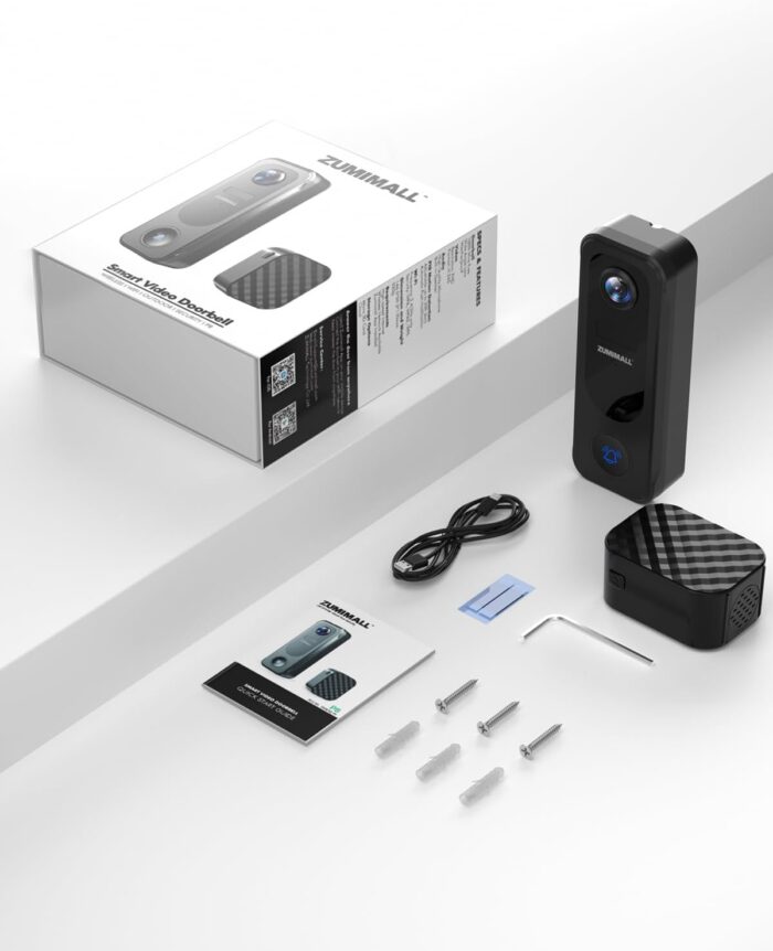 ZUMIMALL Doorbell Camera Wireless 2K, Video Doorbell with Chime, 2 Way Audio, Voice Changer, 30s Voice Message, Anti-Theft, AI Detection, Cloud Storage, 2.4Ghz WiFi, Battery Powered, Work with Alexa - Image 8