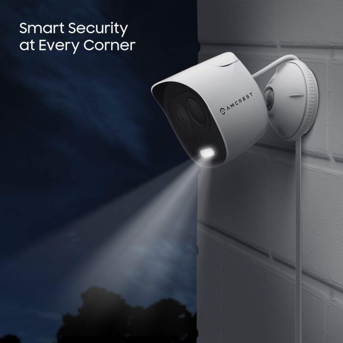 Amcrest SmartHome 1080p WiFi Outdoor Security Camera with Spotlight, Built-in Siren Alarm, Strobe Light, Two-Way Audio, Night Vision, 133° View, IP65 Weatherproof, MicroSD & Smart Cloud Storage, ADC2W - Image 6