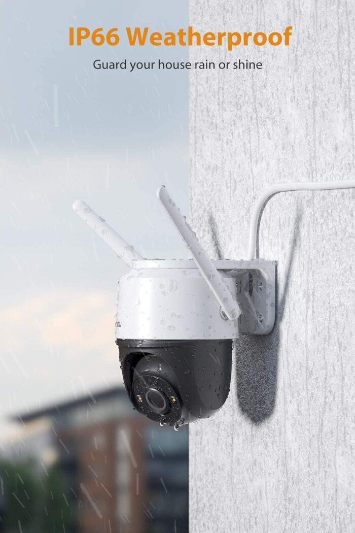 Imou Security Camera Outdoor with Floodlight and Sound Alarm, 4MP QHD Pan/Tilt 2.4G Wi-Fi Camera, IP66 Weatherproof 2.5K Bullet Camera, Full Color Night Vision IP Camera with 2-way Talk, Cruiser - Image 6