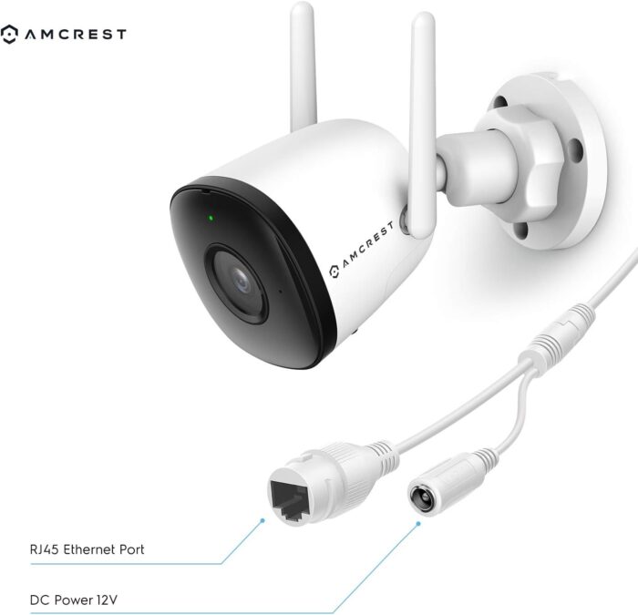 Amcrest 1080P WiFi Camera Outdoor, Smart Home 2MP Bullet IP Security Camera Outdoor Wireless, 98ft Nightvision, Built-in Mic, 102° FOV, 256GB MicroSD Storage (Sold Separately), ASH22-W (Wired Power) - Image 6