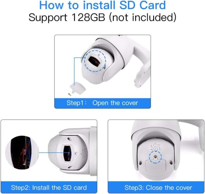 Outdoor PTZ WiFi IP Security Camera 1080P Home Surveillance Camera Pan/Tilt Two-Way Audio Motion Detection Color Night Vision Auto Tracking CamHiPro APP AT-200DW - Image 8
