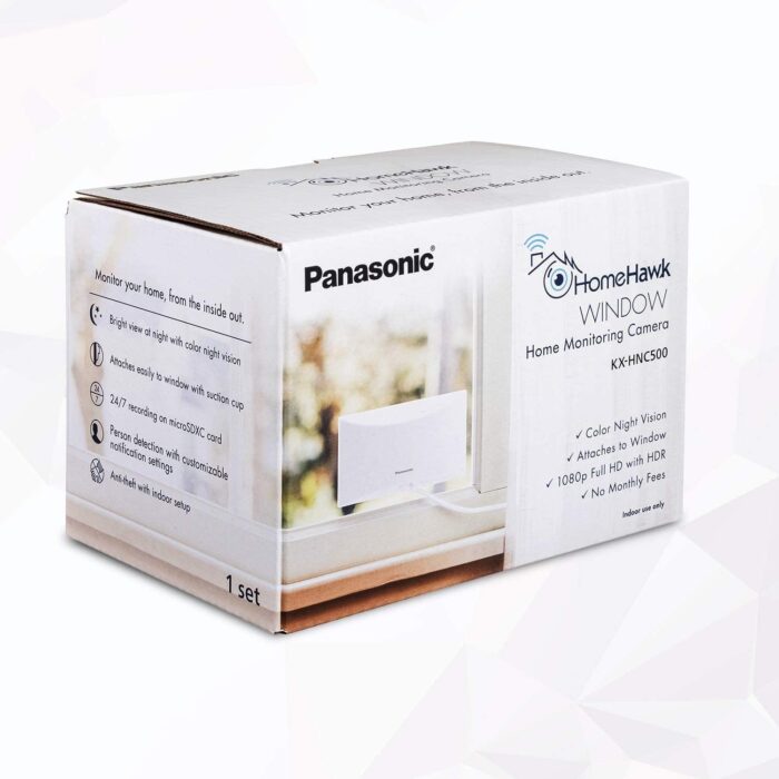 Panasonic HomeHawk Window Home Monitoring Camera for Outdoor Monitoring, Mounts to Inside Window, Color Night Vision, Wide Angle, 24/7 Full HD Recording, Person Detection, Alexa Compatible KX-HNC500 - Image 12