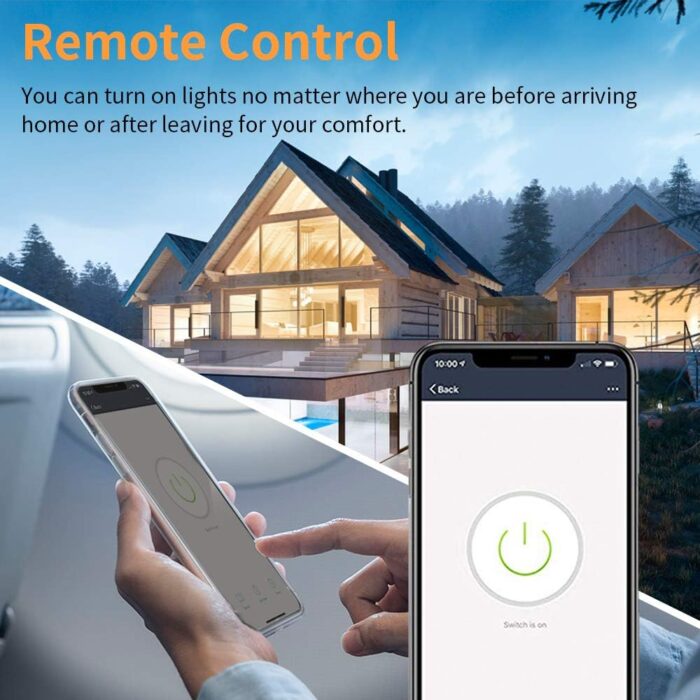 Alexa Light Switch, Double Smart WiFi Light Switches, Smart Switch 2 Gang Compatible with Alexa and Google Home, Neutral Wire Needed, with Remote Control, Timing Schedule, No hub Required (2Pack) - Image 4
