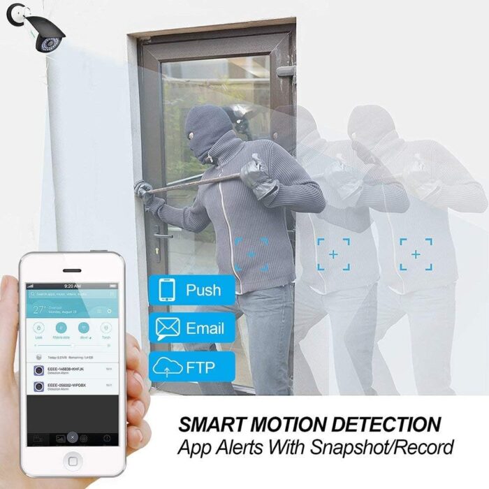 SV3C WiFi Security Cameras Outdoor, 2 Pack 1080P Two-Way Audio Exterior IP Camera, Outside Surveillance Cam Supports Motion Detection, ONVIF Conformance, IP66 Waterproof, RTSP,Max 128GB SD Card Record - Image 4