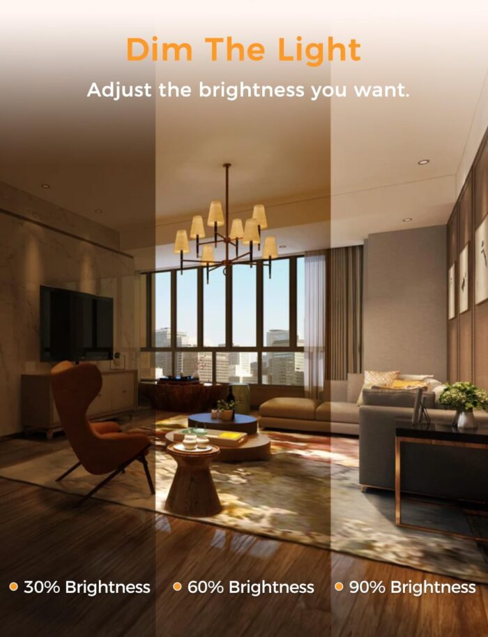 Smart Bulbs Works with Apple HomeKit, Color Changing Smart Wi-Fi Light Bulbs Compatible with Siri, Alexa and Google, A19 E26 Fitting, 2700K-6500K RGBWW Dimmable, 9W 810 Lumens, 2 Pack - Image 6