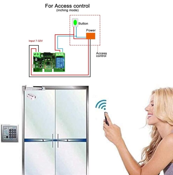 1 Channel 5V 12V ZigBee Smart Relay Switch,Adjustable Selflock and Momentary Working Mode,Works with Tuya eWelink Zigbee Gateway - Image 6