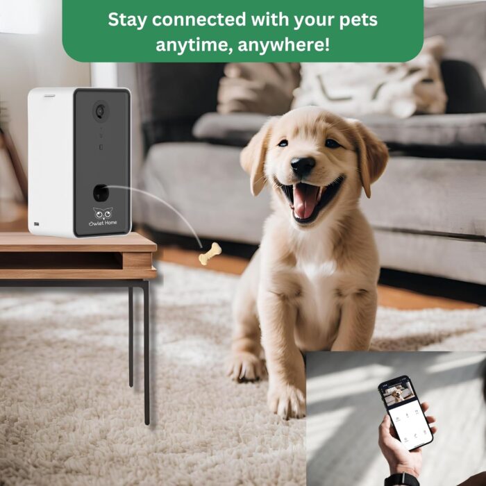 Pet Camera with Treat Dispenser/Tossing for Dogs/Cats, Smart Dog/Cat Camera, Free App, 2.4G & 5G WiFi, 1080P HD Live Video, Auto Night Vision, 2-Way Audio, Motion Alert, No Monthly Fee - Image 6