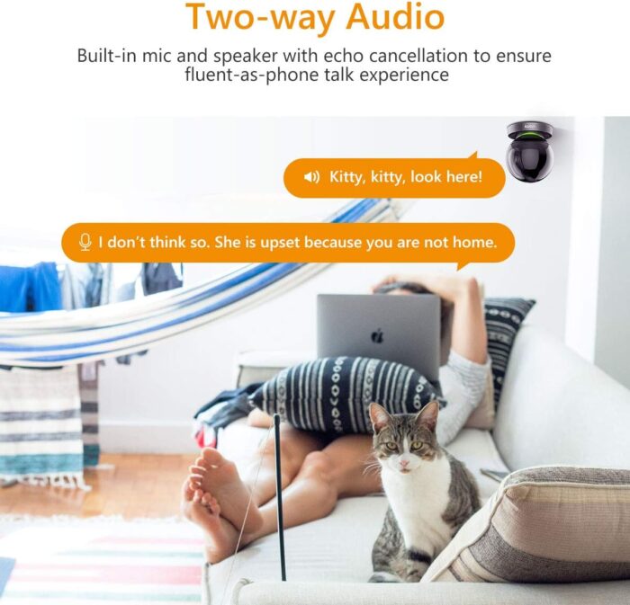 Imou Security Camera Indoor 1080P WiFi Camera (2.4G Only) 360 Degree View Smart Camera with Night Vision, 2-Way Audio, Smart Tracking, Sound Detection, Spotlight & Siren and Ethernet Port, Rex 2MP - Image 5
