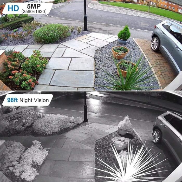 Anpviz 5MP IP PoE Dome Security Camera with Mic/Audio, Turret Camera Outdoor with Human Detection, IP66 Weatherproof, 98FT Night Vision, 2.8mm Wide Angle, Full Metal (U Series) - Image 3