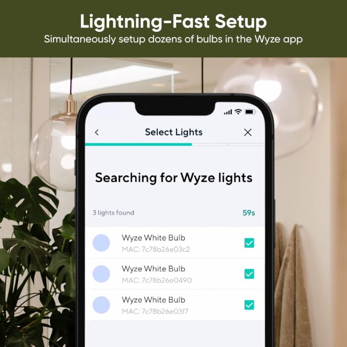 Wyze Bulb Color, 1100 Lumen WiFi RGB and Tunable White A19 Smart Bulb, Works with Alexa and Google Assistant, Four-Pack - Image 5