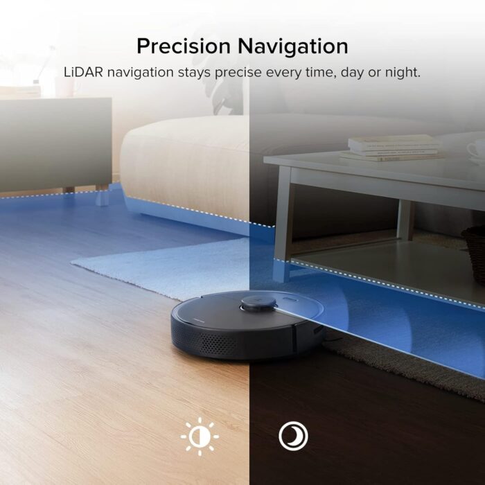 roborock S4 Max Robot Vacuum with Lidar Navigation, 2000Pa Strong Suction, Multi-Level Mapping, No-go Zones, Ideal for Carpets and Pets Robotic Vacuum - Image 2