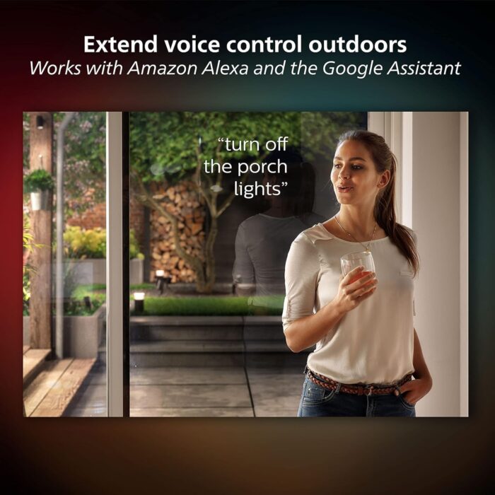 Philips Hue Econic Outdoor Smart Pathway Light - White & Color Ambiance LED Walkway Lights - Low Voltage Lighting - 1 Pack - Requires Bridge and Power Supply - Control with App and Voice -Weatherproof - Image 7
