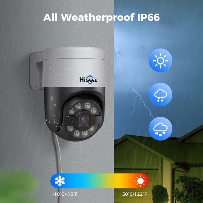 [3TB HDD+Human Tracking] Hiseeu 4K PoE Security Camera System,CCTV Camera Security System w/5MP Home Security Cameras, PTZ 270°Pan 90°Tilt，2-Way Audio,Remote Access,Night Vision,Waterproof,7/24 Record - Image 5
