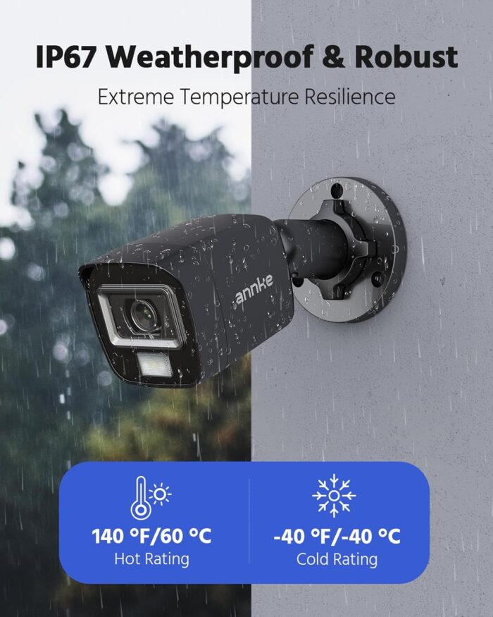 ANNKE 8CH Wired Outdoor Security Camera System with AI Human/Vehicle Detection, 5MP Lite H.265+ CCTV DVR Recorder and 4 x 1080P Surveillance Cameras, Email Alert with Snapshots, No Hard Drive - Image 6