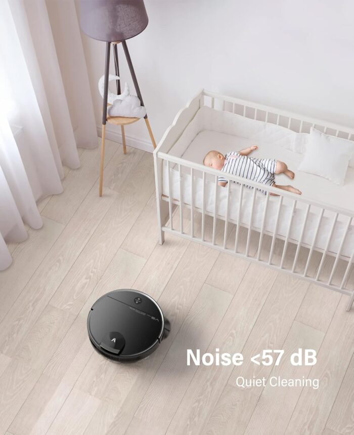 VIOMI Smart Robot Vacuum V3 Max Duster Vacuum and Mop for Multi Floors with Lidar Navigation Technology, Compatible with Alexa and Google, Black - Image 8