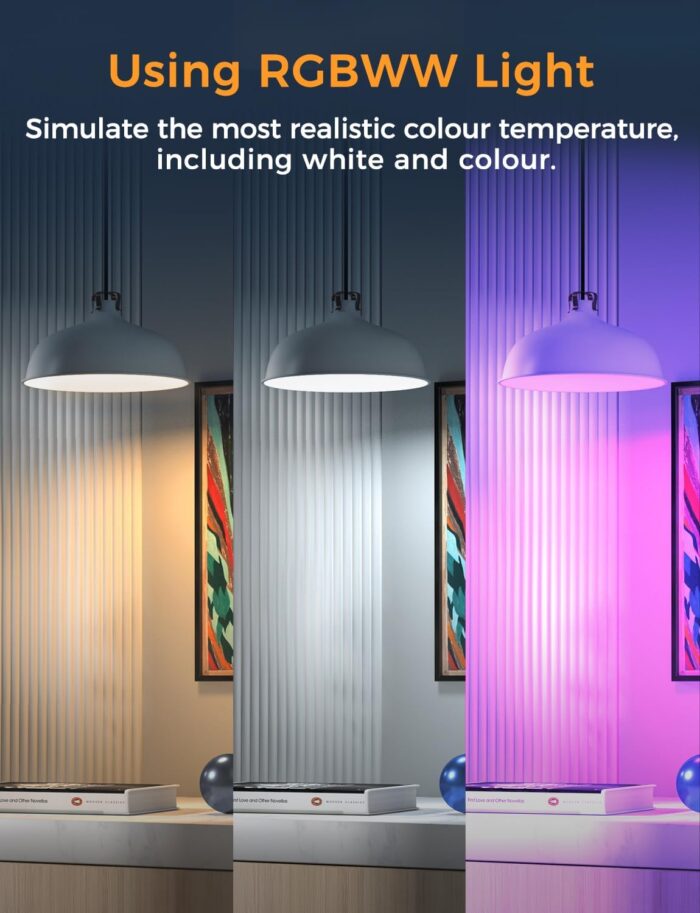 Smart Bulbs Works with Apple HomeKit, Color Changing Smart Wi-Fi Light Bulbs Compatible with Siri, Alexa and Google, A19 E26 Fitting, 2700K-6500K RGBWW Dimmable, 9W 810 Lumens, 2 Pack - Image 7