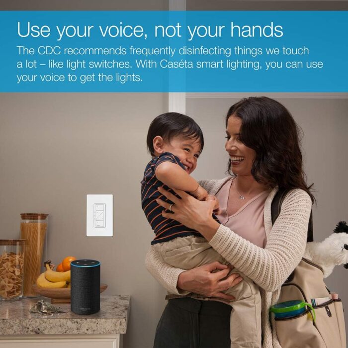 Lutron Caseta Smart Lighting Kit w/ Hub, Original Dimmer Switch, & Pico Remote, for LED Bulbs, Works w/ Alexa, Apple Homekit, Google Home, 150W Single-Pole/3-Way, No Neutral Required, P-BDG-PKG1W - Image 8