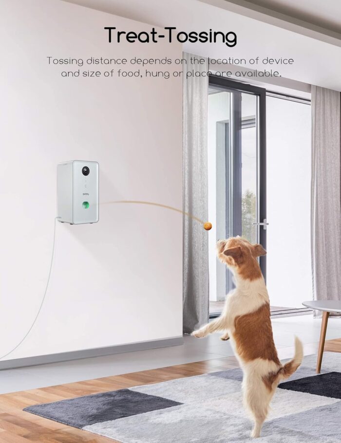 faroro Dog Camera with Treat Dispenser, 2.4G and 5G WiFi Pet Camera with Two Way Audio and 1080P Full HD Night Vision for Treat Tossing and Monitoring Your Pet Remotely - Image 2