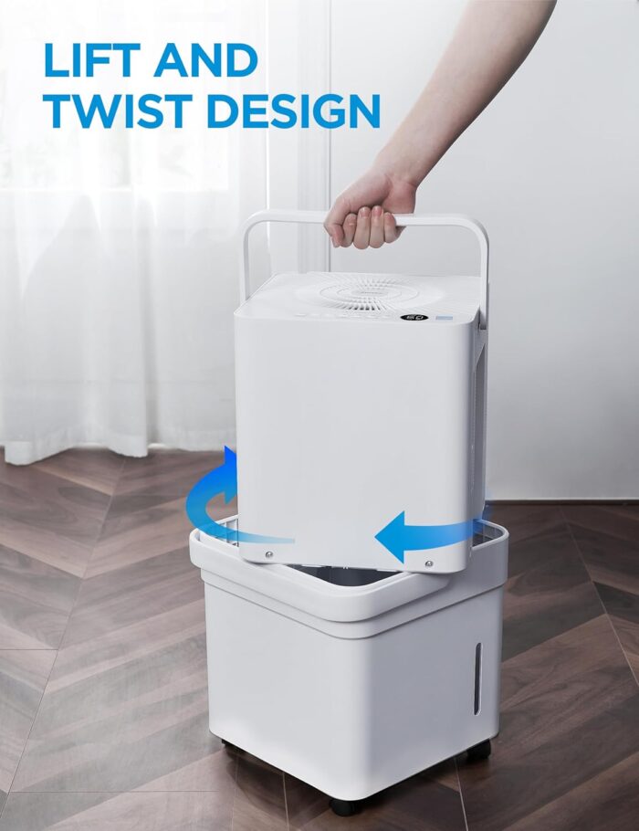 Midea Cube 35 Pint Dehumidifier for Basement and Rooms at Home for up to 3,500 Sq. Ft., Smart Control, Compatible with Alexa (White), Drain Hose Included, ENERGY STAR Most Efficient 2023 - Image 8