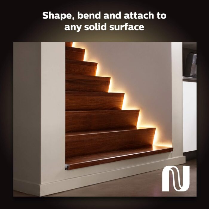 Philips Hue Indoor 6-Foot Smart LED Light Strip Plus Base Kits with Plugs - Color-Changing Single-Color Effect - 2 Pack - Control with Hue App - Works with Alexa, Google Assistant and Apple HomeKit - Image 4