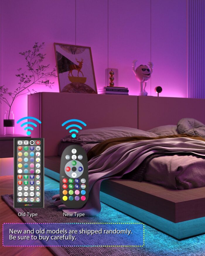 Nexillumi Led Lights for Bedroom 50ft(1 Roll of 50ft) Music Sync Color Changing Led Strip Lights Smart with Remote and App Control Built-in Mic for Party Home Room Decor Luces LED para Cuarto - Image 5