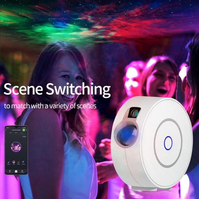 CHIGIH Smart Galaxy Star Projector,LED Starry Sky Night Light ,Nebula Ceiling Night Light App & Voice Controlled for Gaming Room,Bedroom,Home Theater,Camp Tent - Image 6