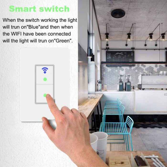 Smart Light Switch, WiFi Smart Double Switch Button, Compatible with Alexa and Google Home, Remote Control with Timing Funtion, No Hub Required,Smart Life APP Provides Control from Anywhere - Image 7
