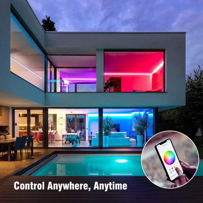 Sengled Smart Bluetooth Mesh LED Multicolor Light Strip, 2M (6.6ft), Works with Amazon Echo and Alexa, High Brightness with 16 Million Colors, RGBW, 450 Lumens/Meter, 3 Years Warranty (B1G-G8E) - Image 5