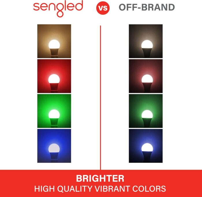 Sengled Smart Light Bulbs, Color Changing Alexa/Bluetooth Mesh, Dimmable LED Bulb A19 E26 Multicolor, High CRI, High Brightness, 8.7W 800LM, 1Pack - Image 10