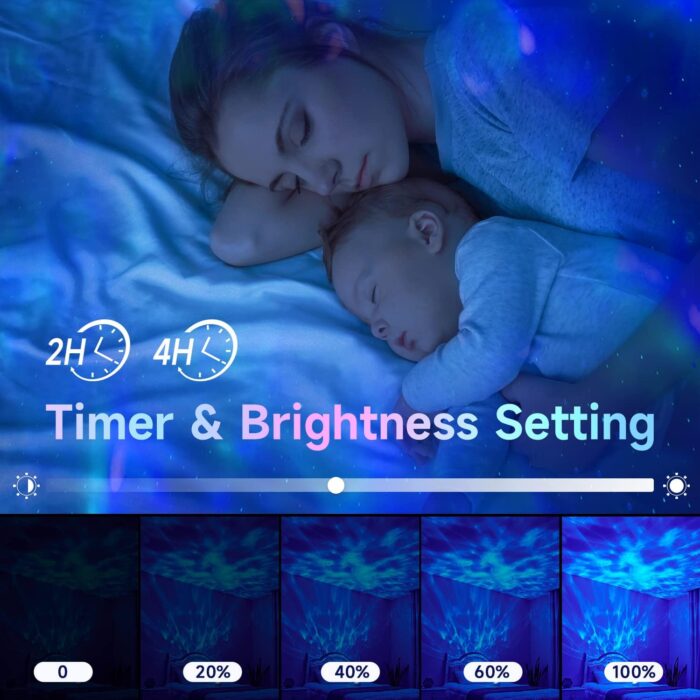ONEFIRE Galaxy Projector, White Noise Night Light Projector for Bedroom, Bluetooth Music Ceiling Projector Room Lights, Remote Timer Galaxy Light Skyligh,Star Lights Projector for Kids Teen Girl Gifts - Image 5