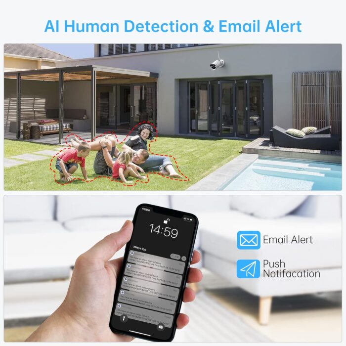 Wireless Security Camera System,SMONET 1080P 8 Channel Home Surveillance DVR Kits with 8pcs 2MP Full HD Cameras 1TB HDD Night Vision Motion Detection Free App for Indoor Outdoor 24/7 Video Recording - Image 5