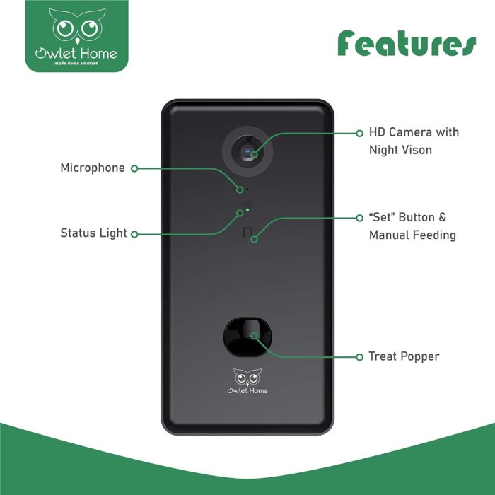 Pet Camera with Treat Dispenser/Tossing for Dogs/Cats, Smart Dog/Cat Camera, Free App, 2.4G & 5G WiFi, 1080P HD Live Video, Auto Night Vision, 2-Way Audio, Motion Alert, No Monthly Fee - Image 2