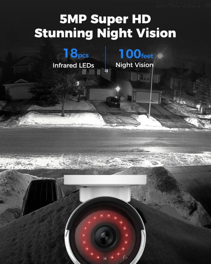REOLINK 8CH 5MP Home Security Camera System, 6pcs Wired Outdoor PoE IP Cameras with Person/Vehicle/Pet Detection, 4K/8MP 8CH NVR with 2TB HDD for 24-7 Recording, RLK8-410B6-5MP - Image 2