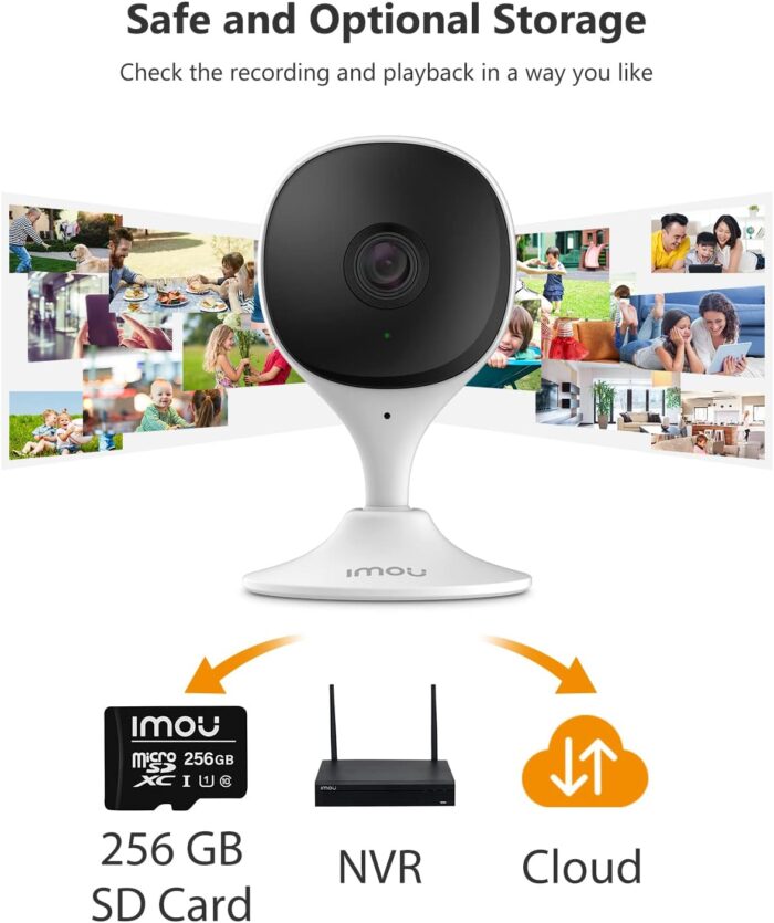 Imou Home Security Camera 2 Pack 1080P Baby Monitor with Night Vision, 2-Way Audio, Human Detection, Sound Detection, Plug in WiFi Indoor Camera Dog Cam with App, 2.4G Wi-Fi Only, Works with Alexa - Image 7