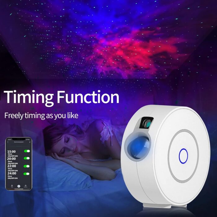 CHIGIH Smart Galaxy Star Projector,LED Starry Sky Night Light ,Nebula Ceiling Night Light App & Voice Controlled for Gaming Room,Bedroom,Home Theater,Camp Tent - Image 4