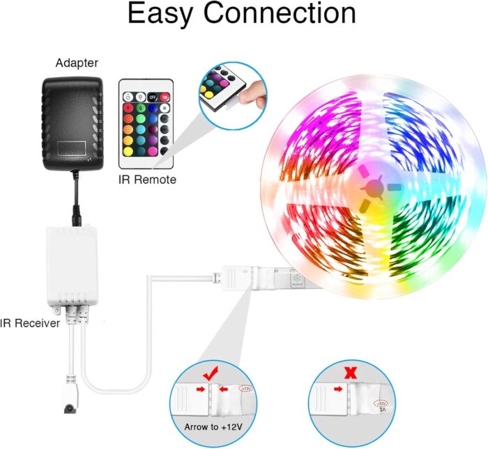 VOLIVO LED Strip Lights 25 FT, App Controlled Bluetooth Led Light Strips Sync with Music, Color Changing Lighting for Bedroom, Home Decoration - Image 6