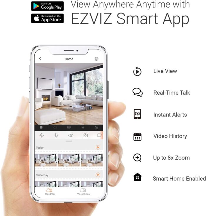 EZVIZ Indoor Security Camera 1080P WiFi Baby Monitor, Smart Motion Detection, Two-Way audio, 40ft Night Vision, Works with Alexa & Google Assistant(C1C) - Image 7